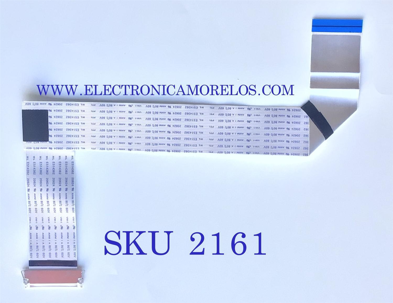 CABLE LVDS PARA MONITOR  LG (1pz) “NUEVO“ / NUMERO DE PARTE EAD65145015 / MODELO 24BL450YB
